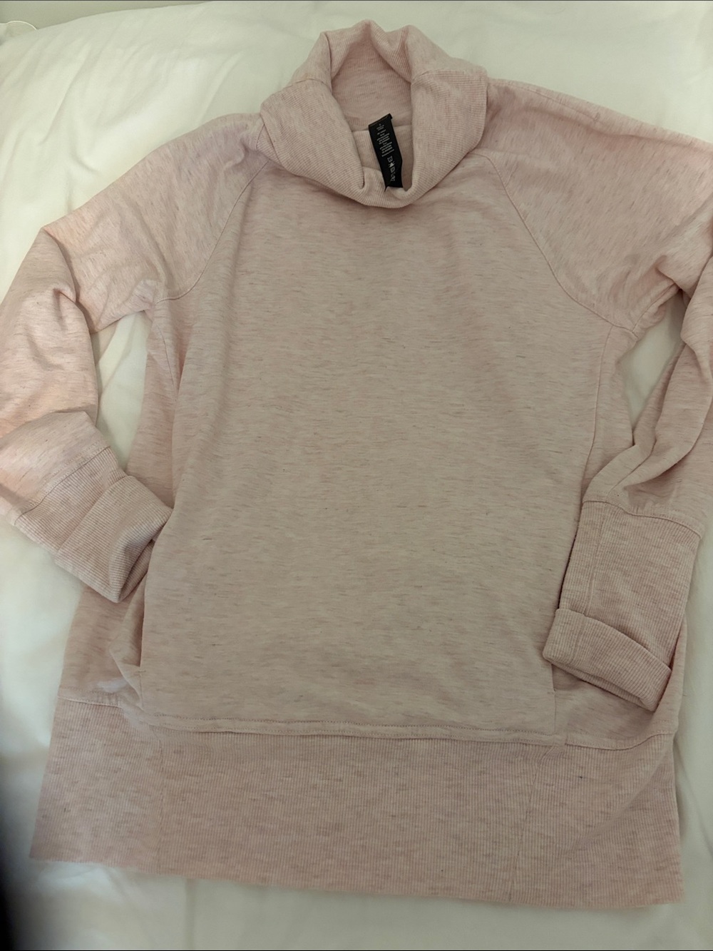 Yogalicious Light Pink Cowl Neck Pullover